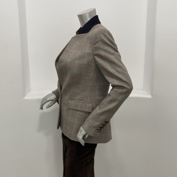 Stella McCartney Plaid Wool Stand Collar Blazer Size EU 40 - Picture 3 of 14